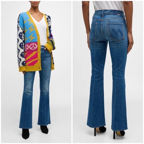 💕MOTHER SUPERIOR💕 The Weekender Flare Jeans ~ It's A Small World 28 NWOT - Picture 7 of 16